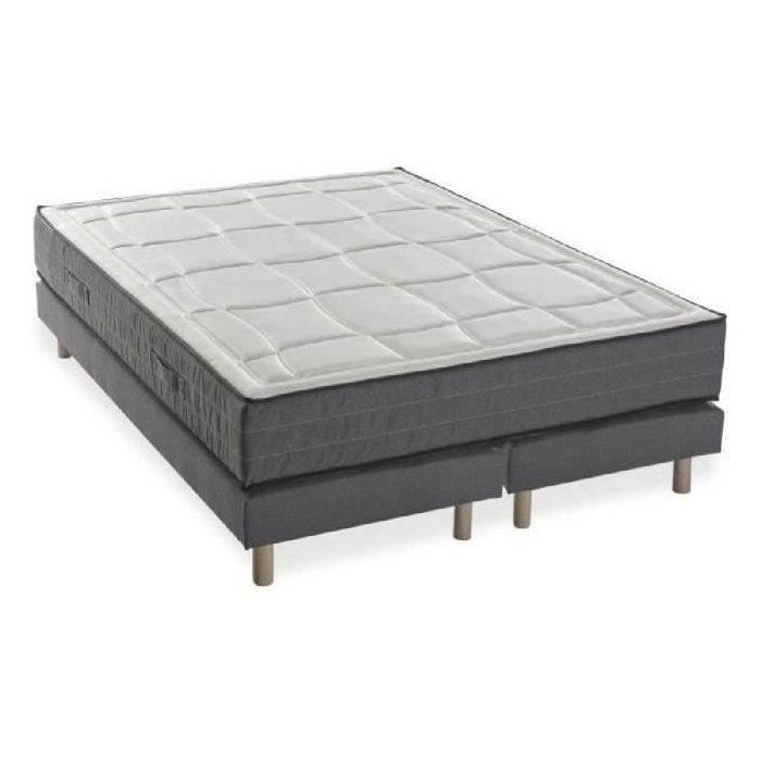 Mattress and bed base set 180x200 - Memory foam - 28cm - 5 zones - Firm - DEKO DREAM HOTEL PREMIUM LUX