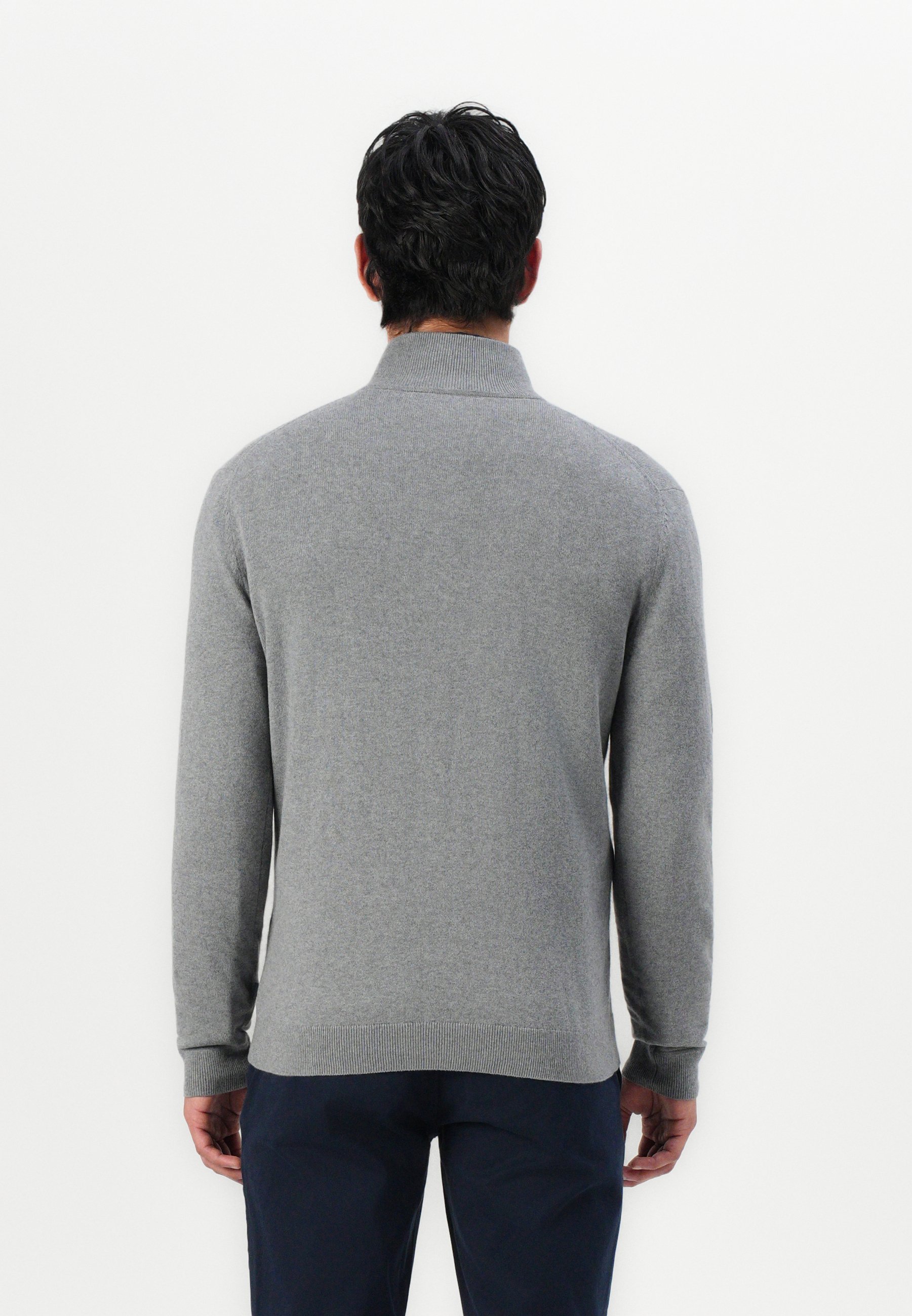 TOM TAILOR TROYER - Pull - gris foncé chiné classique