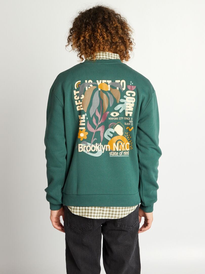 Bluza polarowa Brooklyn New York – zielona