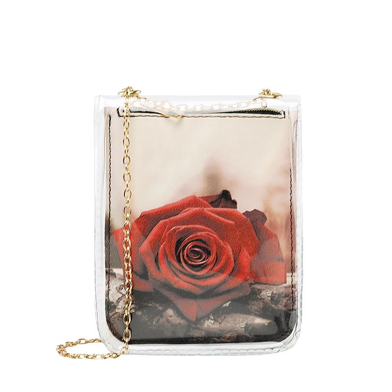 Nuova borsa trasparente, borsa a tracolla con catena, borse a mano per donna, borsetta da donna, borse in gelatina di alta qualità, borse alla moda.
