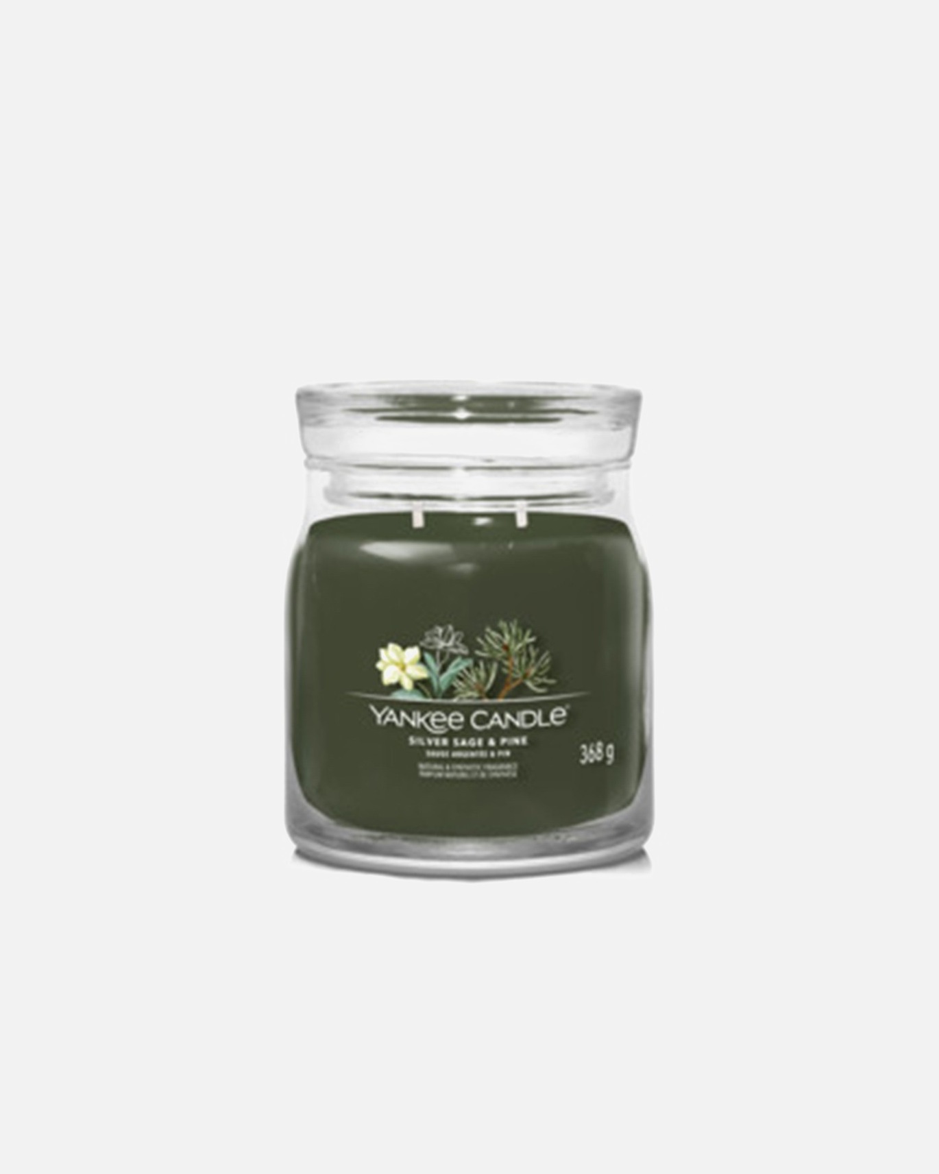YANKEE CANDLE Moyenne Jarre Signature Sauge Argent etPin