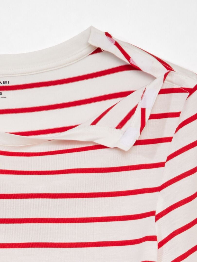 Gestreept T-shirt - So Easy - ROOD