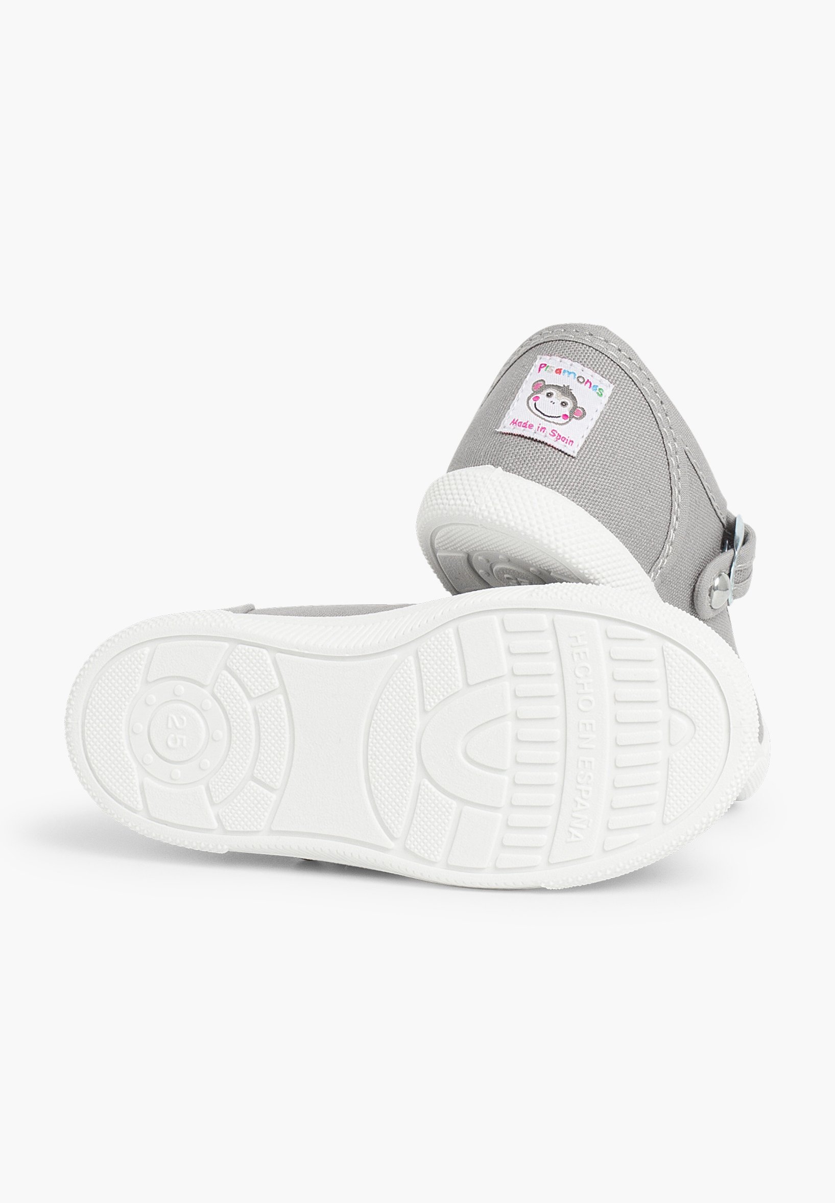 Pisamonas Ballerinas mit Knöchelriemen - grau