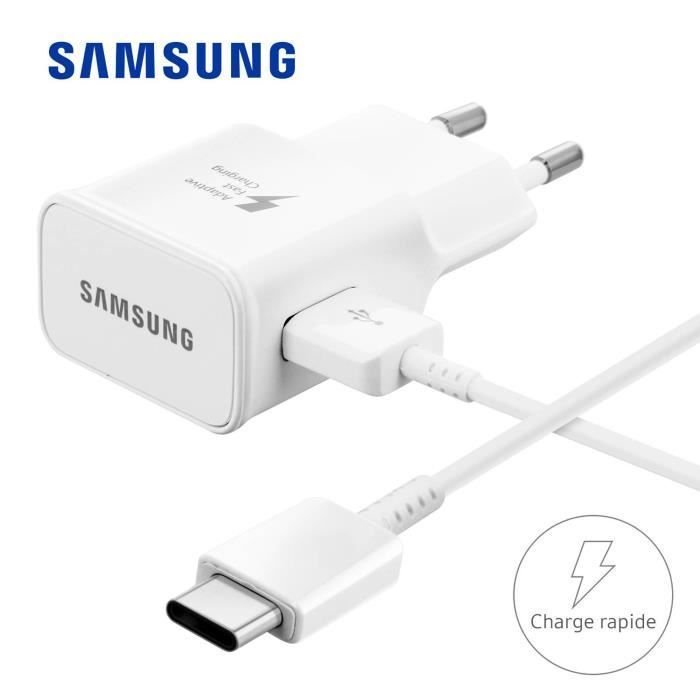 Chargeur Samsung Rapide EP-TA20EWE + Cable USB Type C pour Samsung Galaxy A14 4G 6.6
