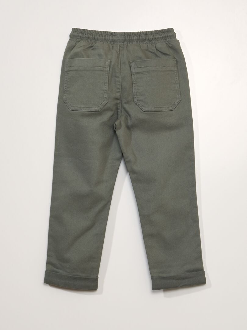 Calça chino estilo jogger - VERDE