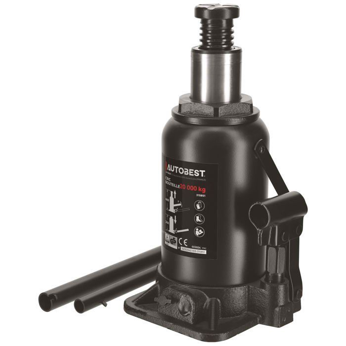 Cric hydraulique - AUTOBEST - 20T - Levage de 244 à 449 mm - Universel - Hydraulique