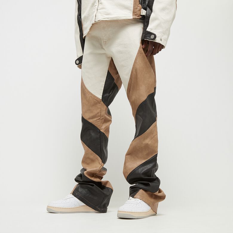 Pantalones Premium de mezcla de PU con diseño apilado