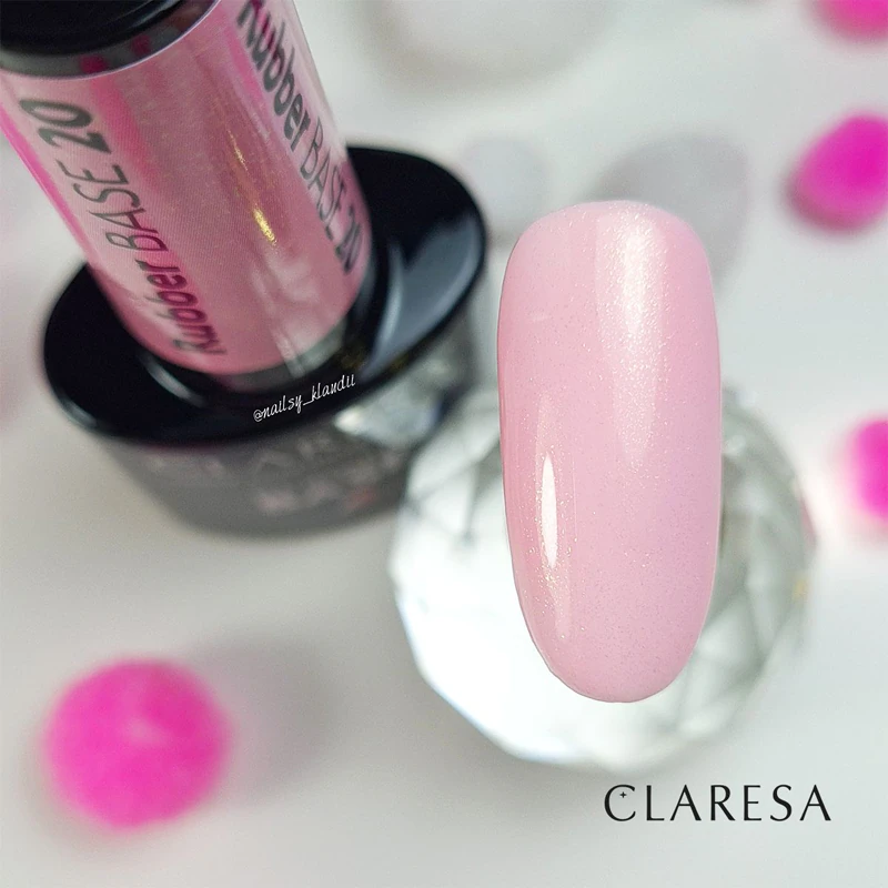 Base de borracha Claresa UV/LED para unhas híbridas