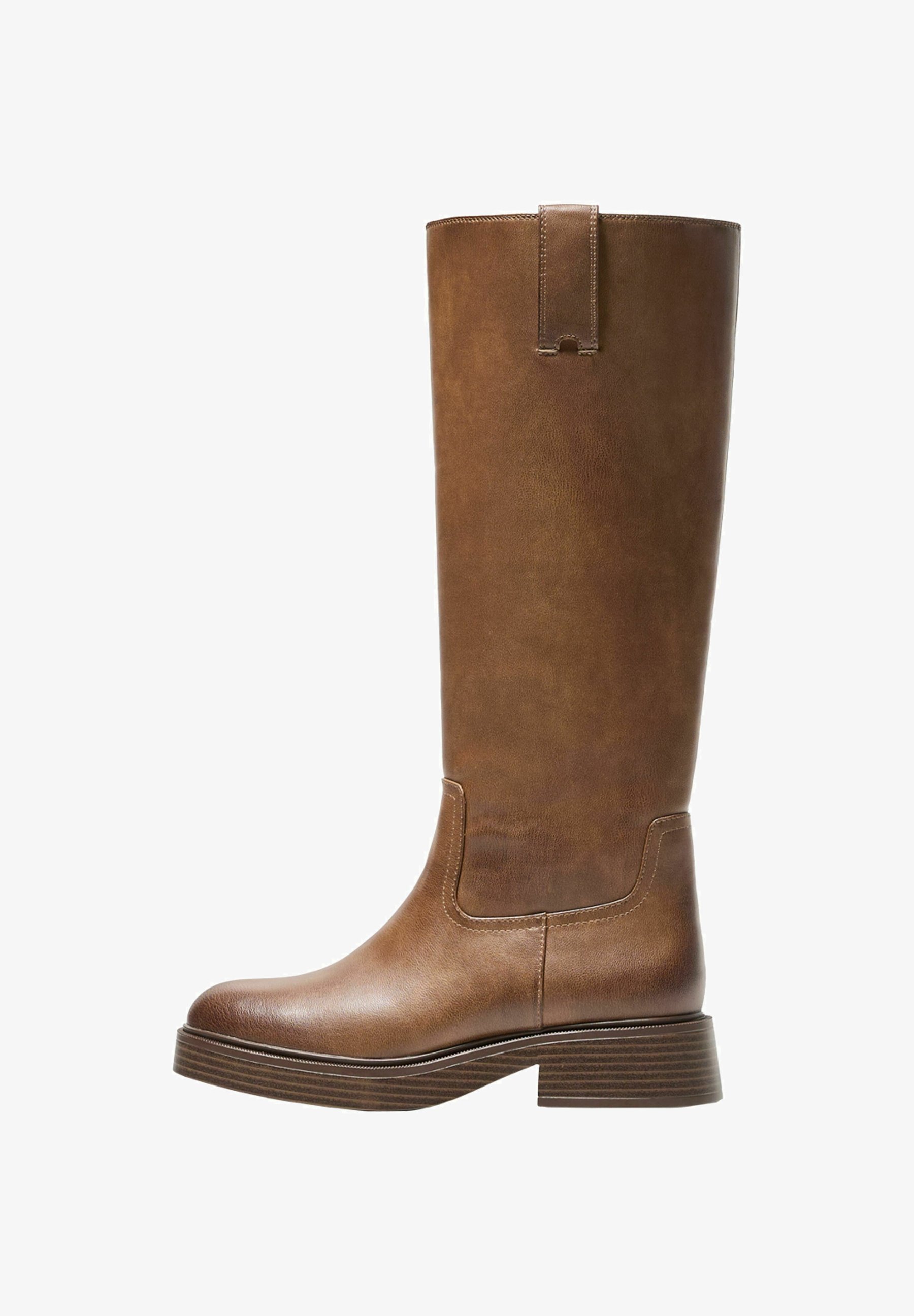 Bershka EQUESTRIAN-STYLE - Stivali con plateau - marroni