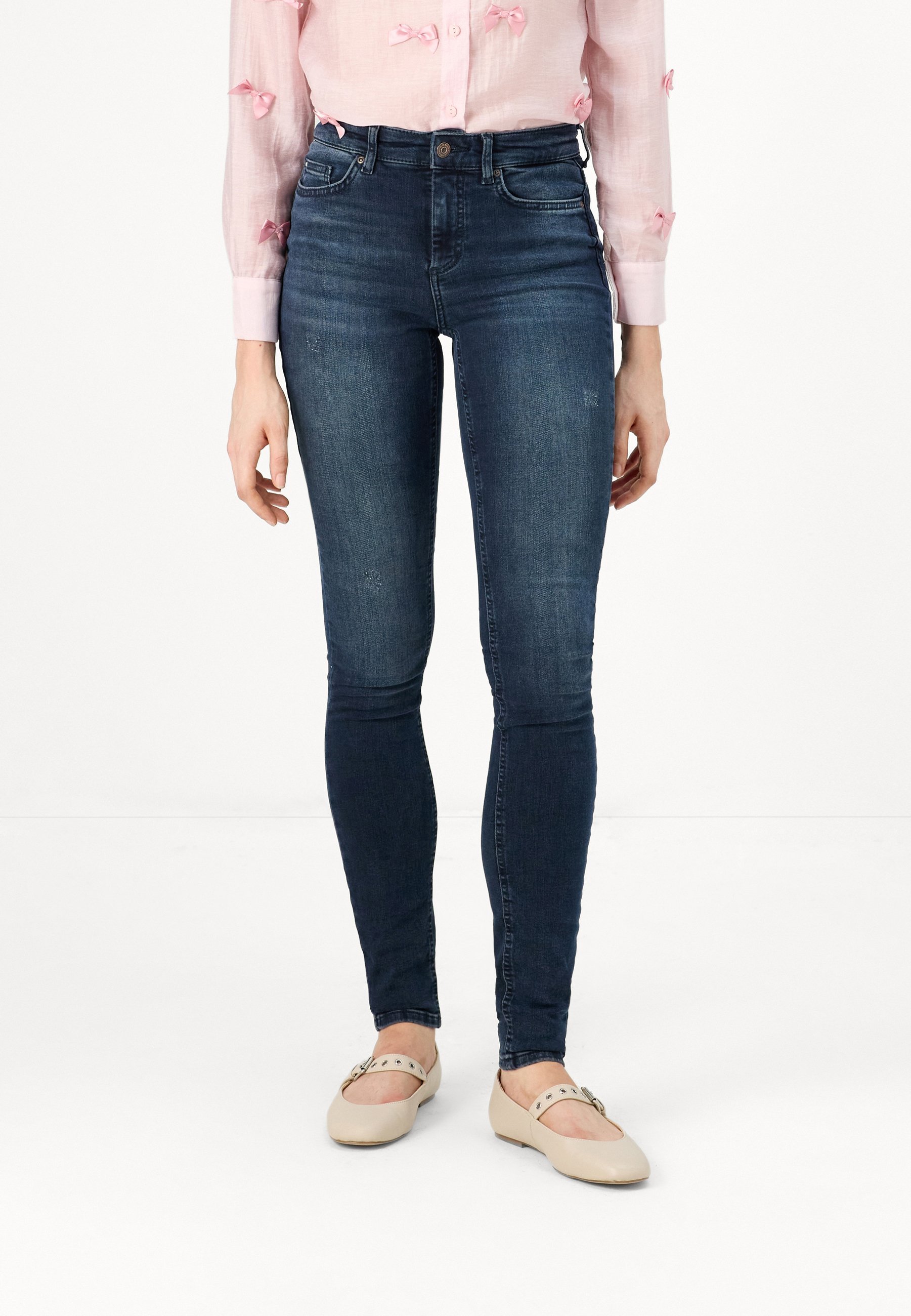 SOLO SU ONLLUSH - Jeans Skinny Fit - denim blu e nero