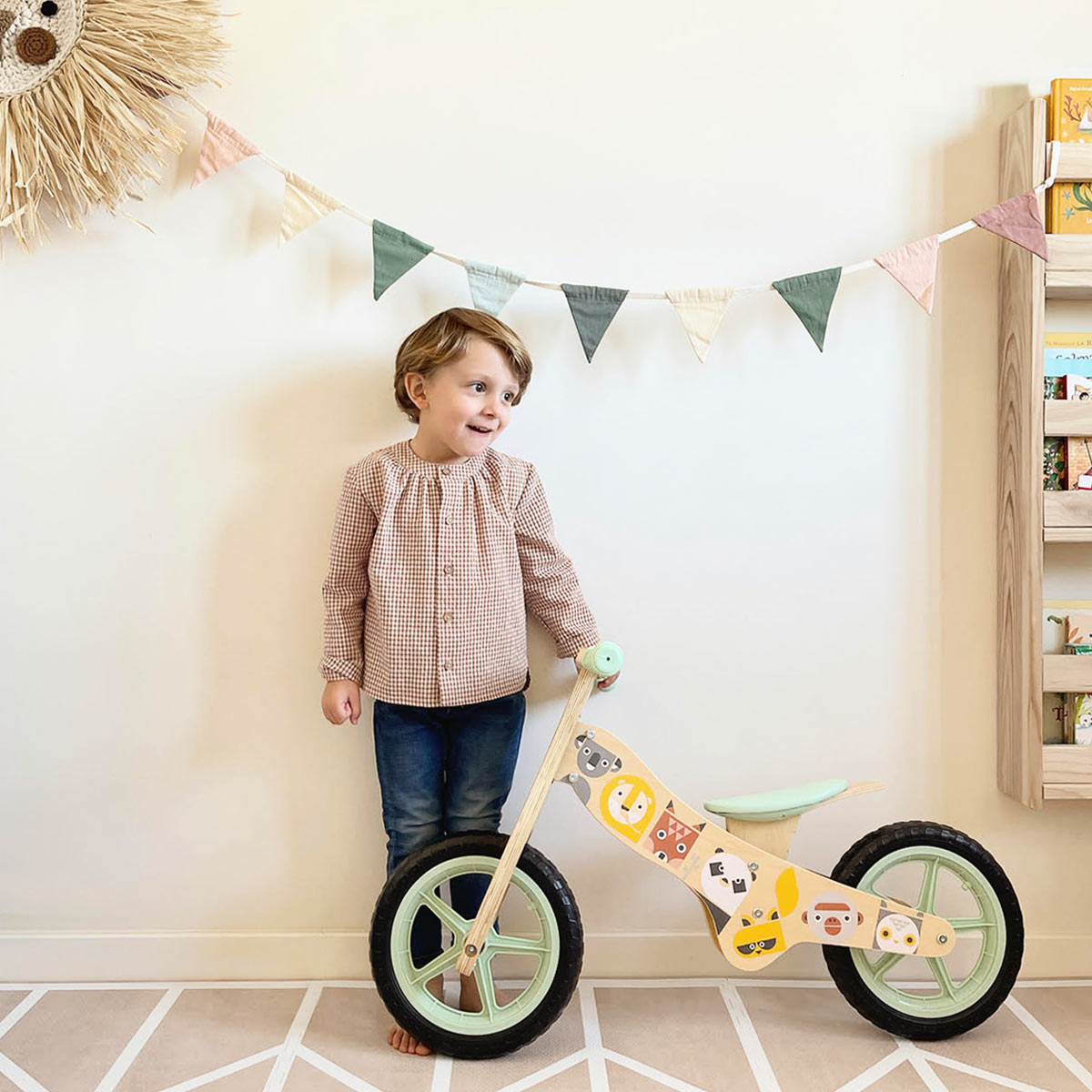 Bicicleta Andador Madera  Sin Pedales Sillin Regulable Beeloom