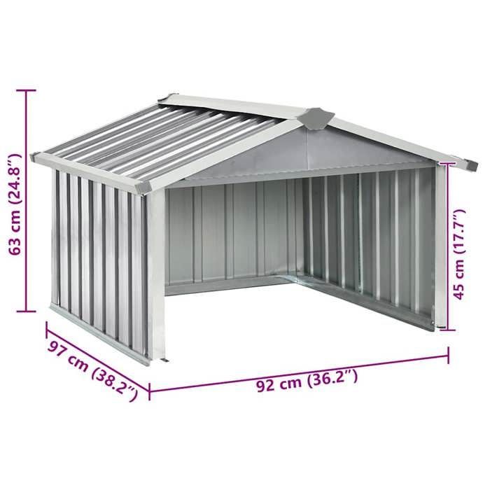 VidaXL Refugio para robot de jardín, refugio para cortacésped robótico, cobertizo para herramientas, patio trasero 92x97x63 cm 150908