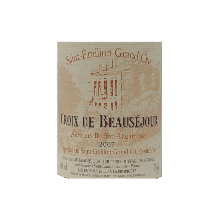 Croix de Beausejour 2007 Saint-Emilion Grand Cru - Vino Tinto Burdeos