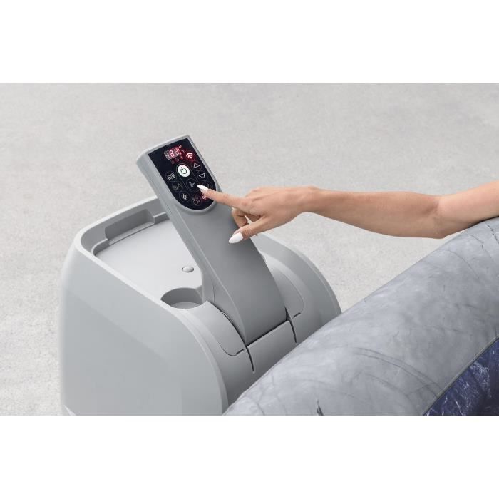 Spa gonflable BESTWAY - Lay-Z-Spa San Fransisco - Hydrojets - 230 x 230 x 71 cm - 5 à 7 places - Carré (couverture, 5 appuie-tête)