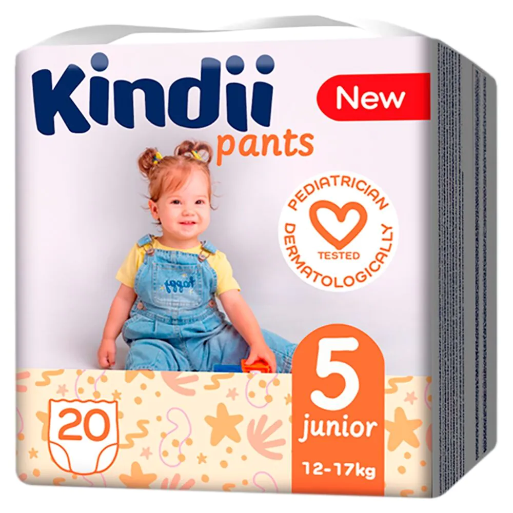 Kindii Junior 5 - Pieluchomajtki rozm. 5 (12-17 kg) 20 szt.