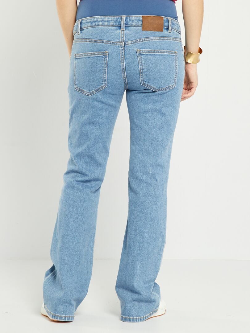 Calça jeans flare para gestantes - AZUL