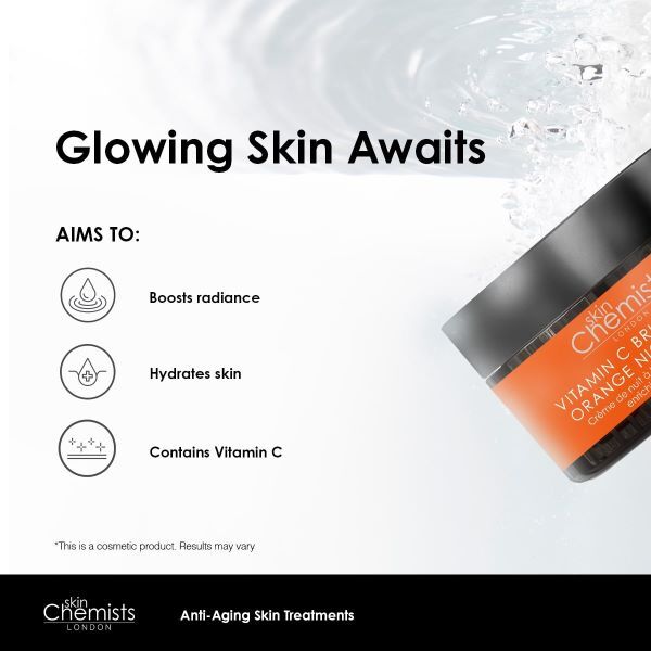 Crema de noche iluminadora con vitamina C y naranja de skinChemists, 50 ml