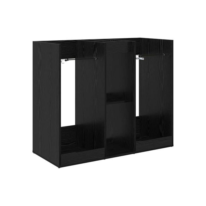 Taquilla de madera para palos de golf - vidaXL - Roble negro - 102x45x85,5 cm - Amplio espacio de almacenamiento - Estructura metálica