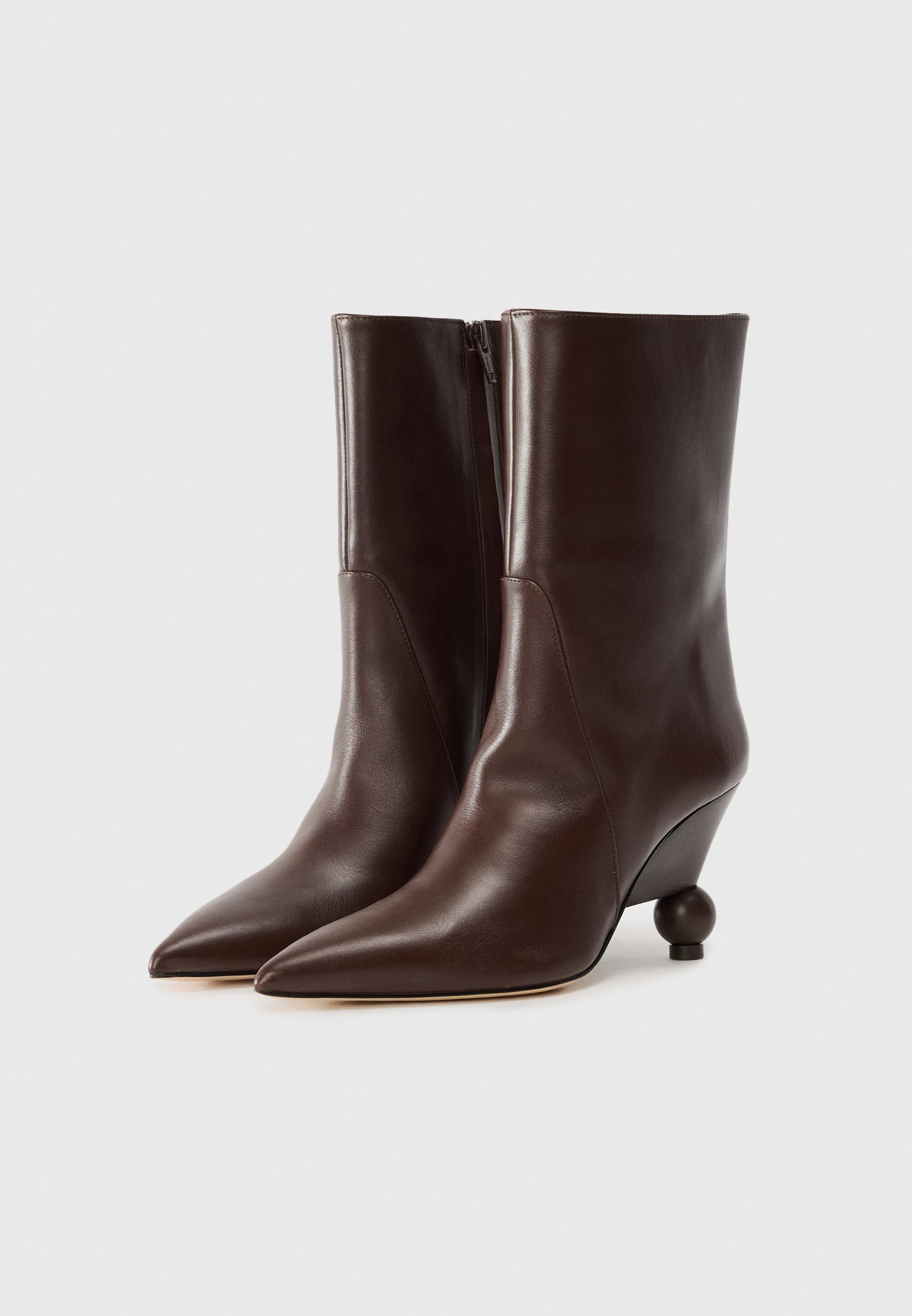 WEEKEND MaxMara ROLLIO - Bottines à talons hauts - marrone scuro