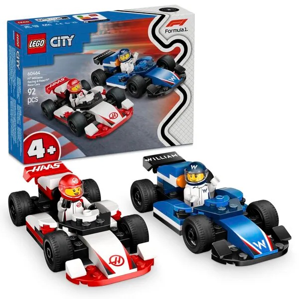 LEGO City 60464 F1 Williams trkaći i Haas F1 trkaći automobili