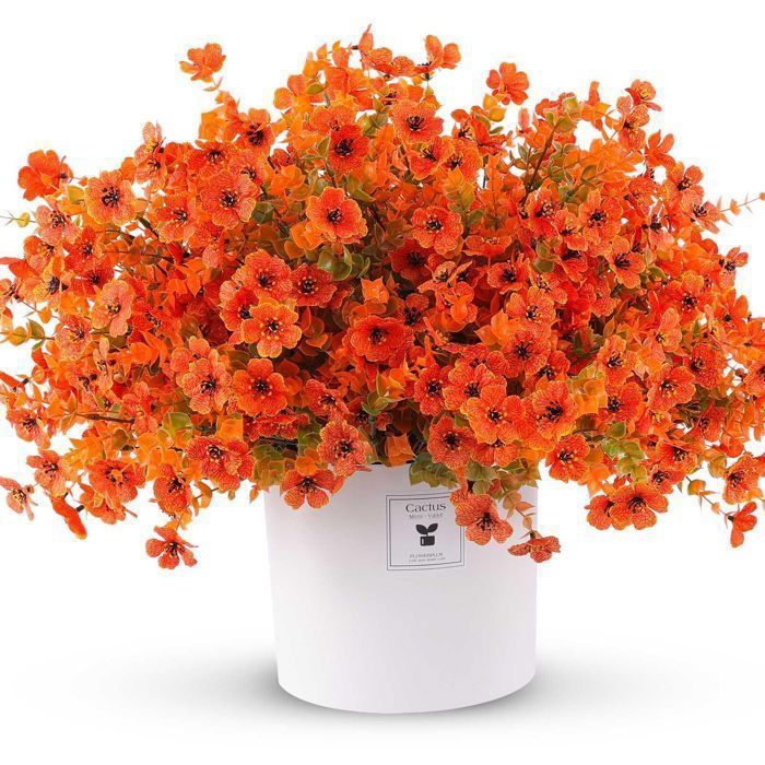 KENLUMO 18 crisantemos artificiales, flores de otoño, ideales para el hogar, exteriores, oficina y balcón.