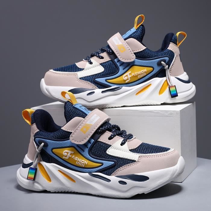 Baskets Enfant Garcon Mode Chaussures de Sport Respirante Sneakers Running Antidérapant Confortable