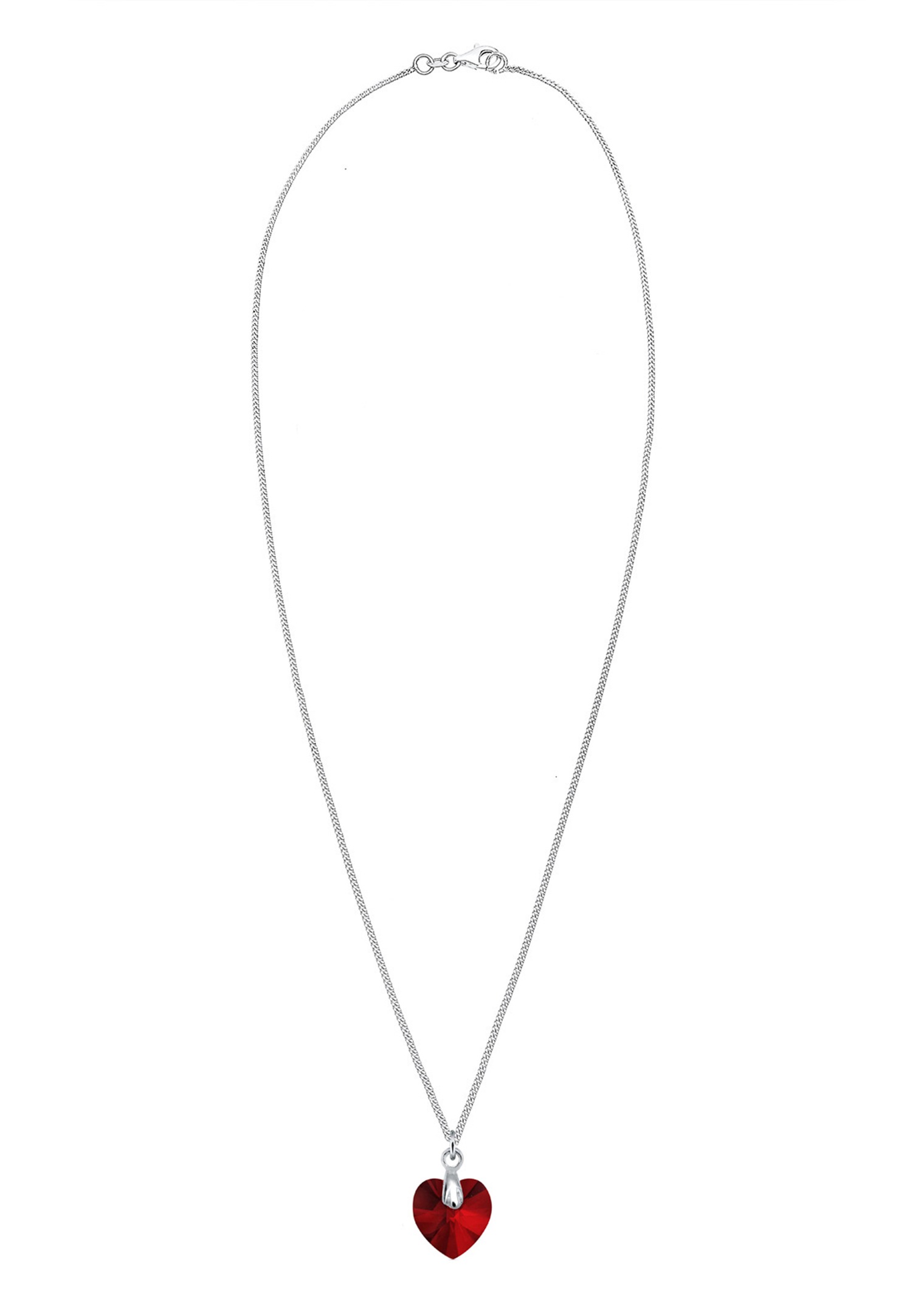 Elli Coeur Cristal Collier (925/1000) Argent