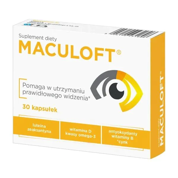Maculoft, Suplement diety zawierający składniki wspomagające wzrok, Kapsułki