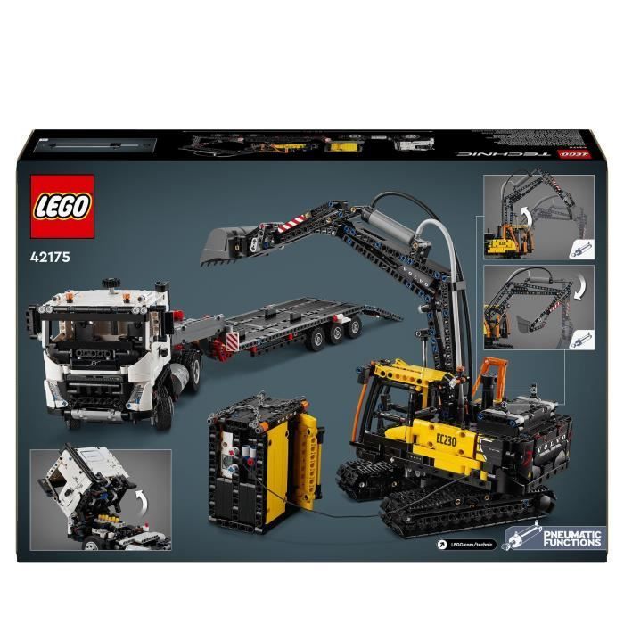 LEGO® Technic 42175 Camion Volvo FMX et Pelleteuse Électrique EC230 - Set de Véhicule