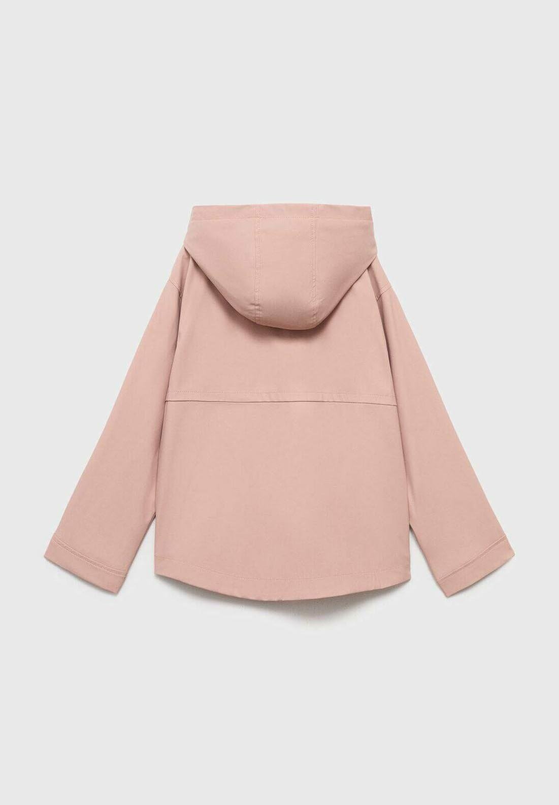 Mango Kids Regenjacke mit Kapuze – Wasserdichte Jacke – Rosa