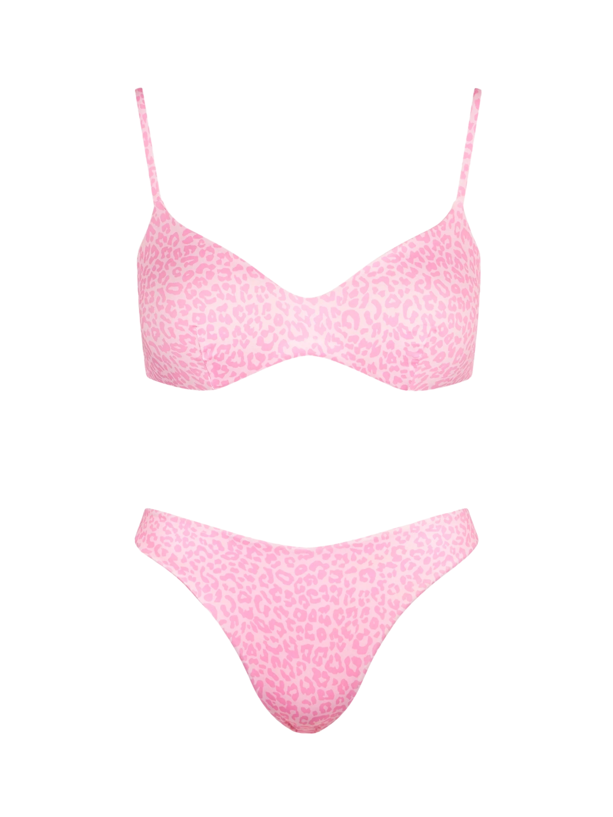Bralette bikini met dierenprint