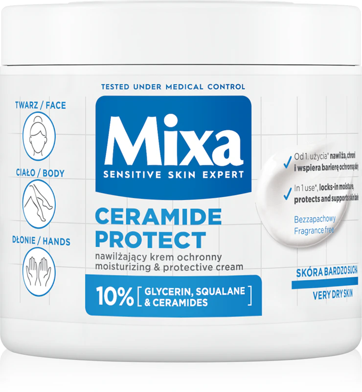 Mixa Ceramide Protect regenererende bodycrème voor de gevoelige huid