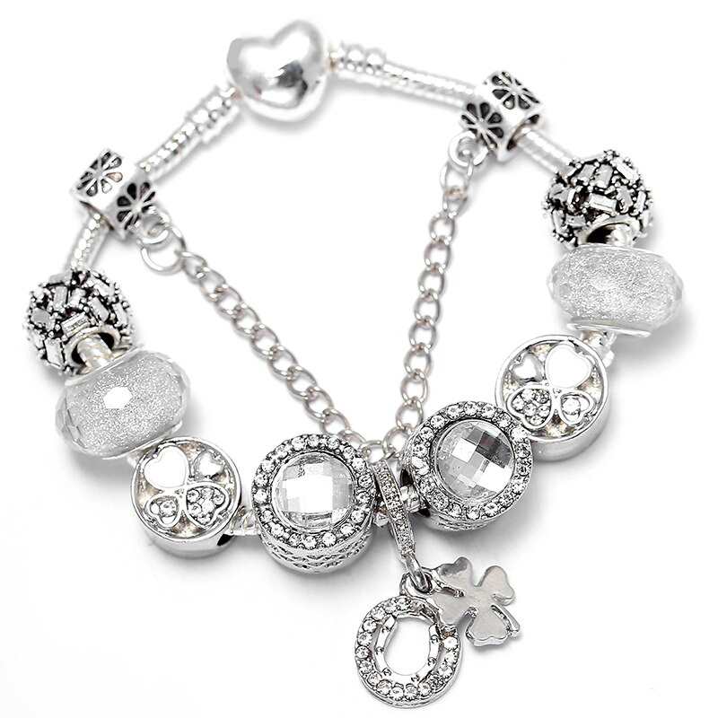 Spring-Style Charm Bracelet featuring Beautiful Murano Glass Beads on a Snake Chain – Delicate Jewelry Gift for Women (Dropshipping)