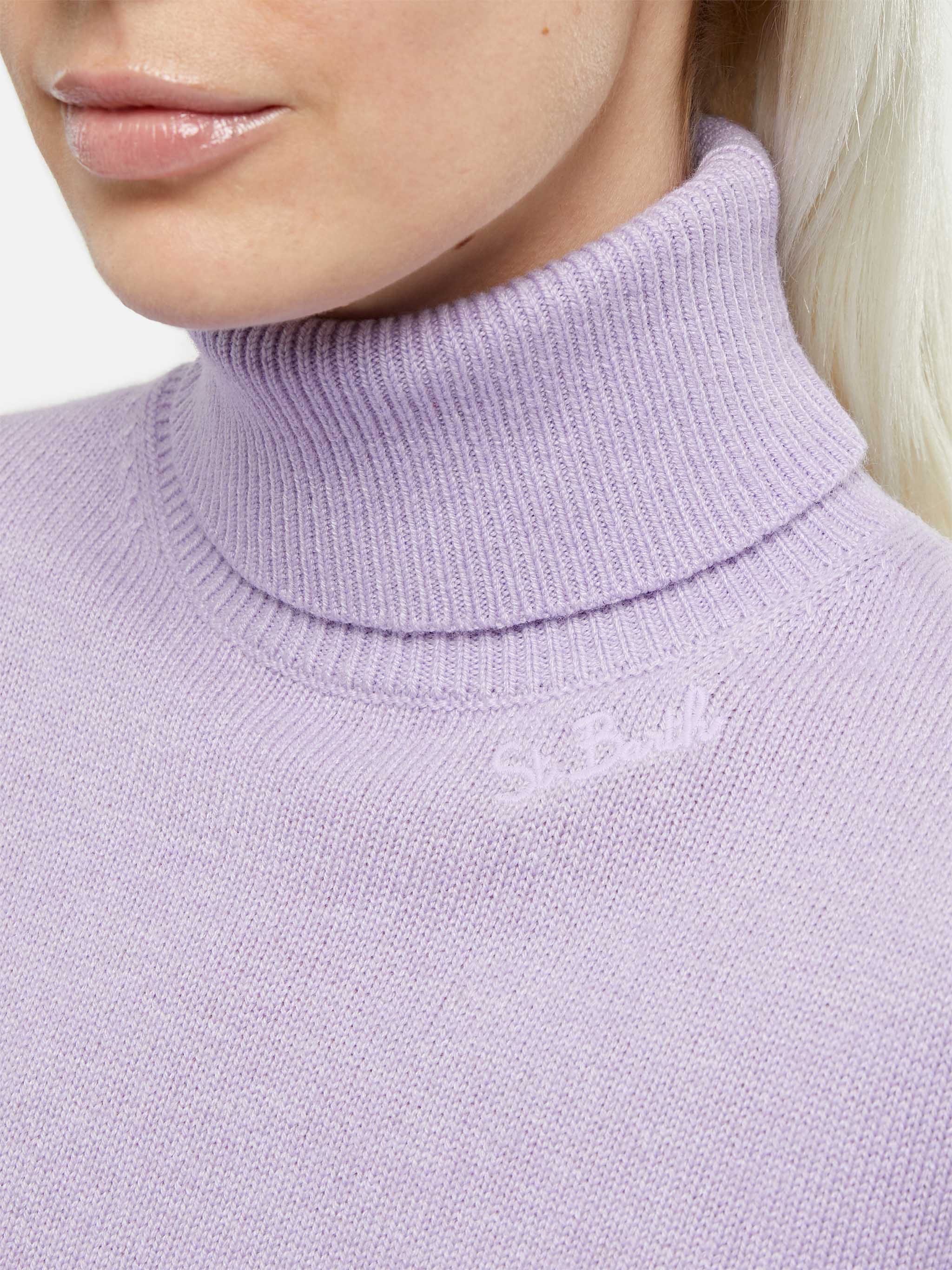 Moody Damen-Feinripp-Pullover in Lila