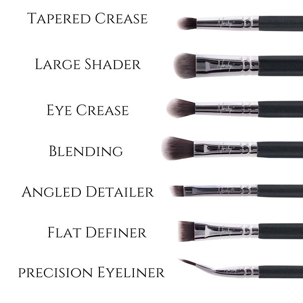 Sada štětců na oční stíny Nanshy The Eye Brush Set (7 štětců na oční stíny - černá).