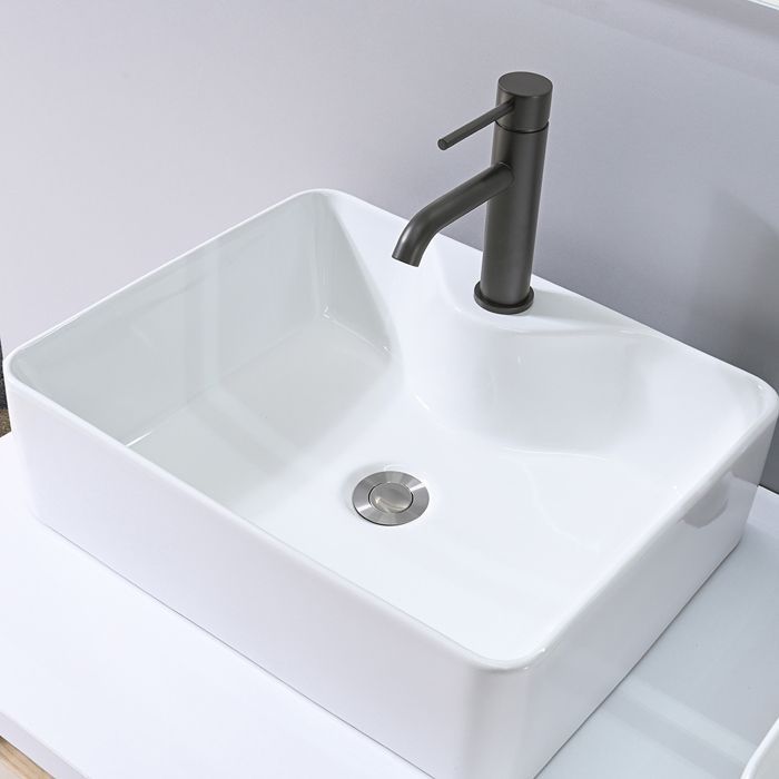 Mueble de baño con doble lavabo de 120 cm en madera y blanco con espejo LED LB-8153-120 LuxuryBain-