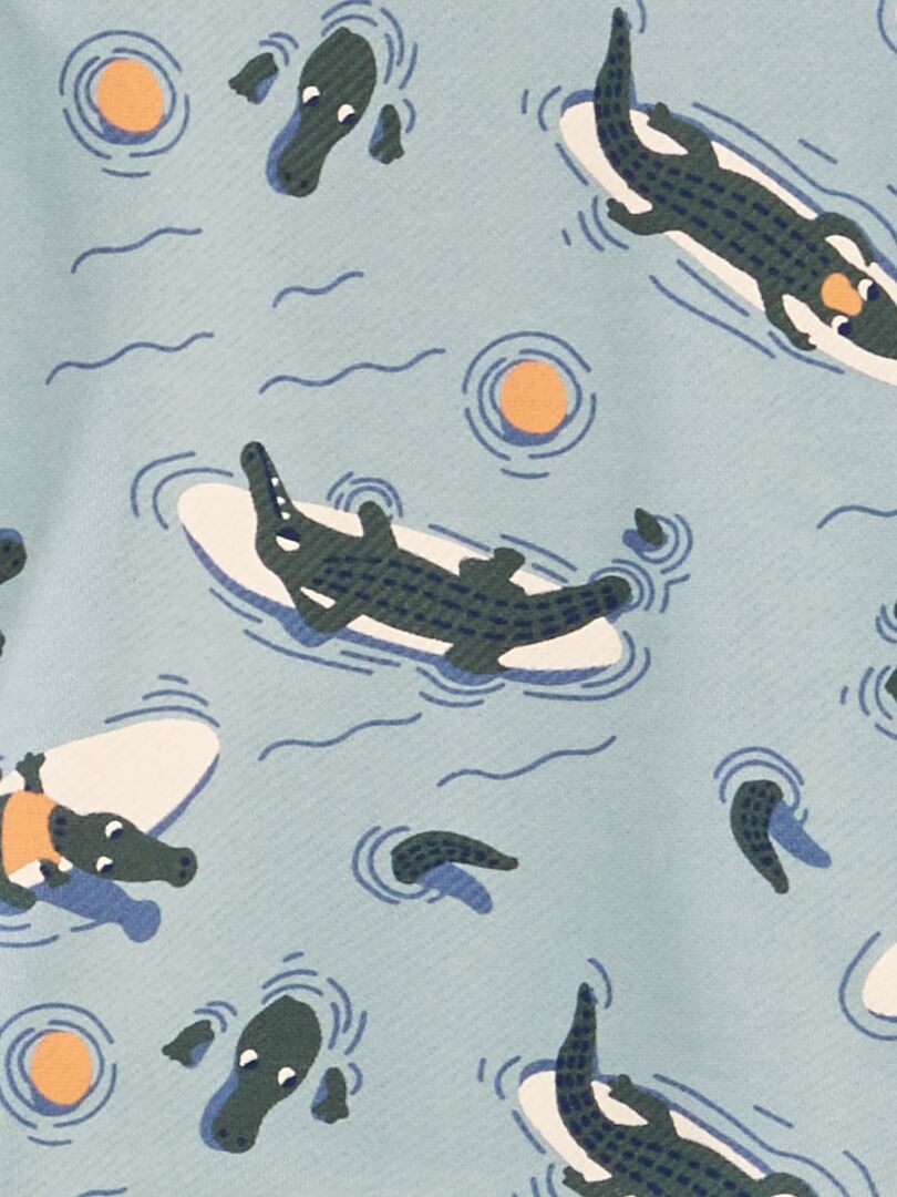 Sudadera estampada de felpa francesa - AZUL