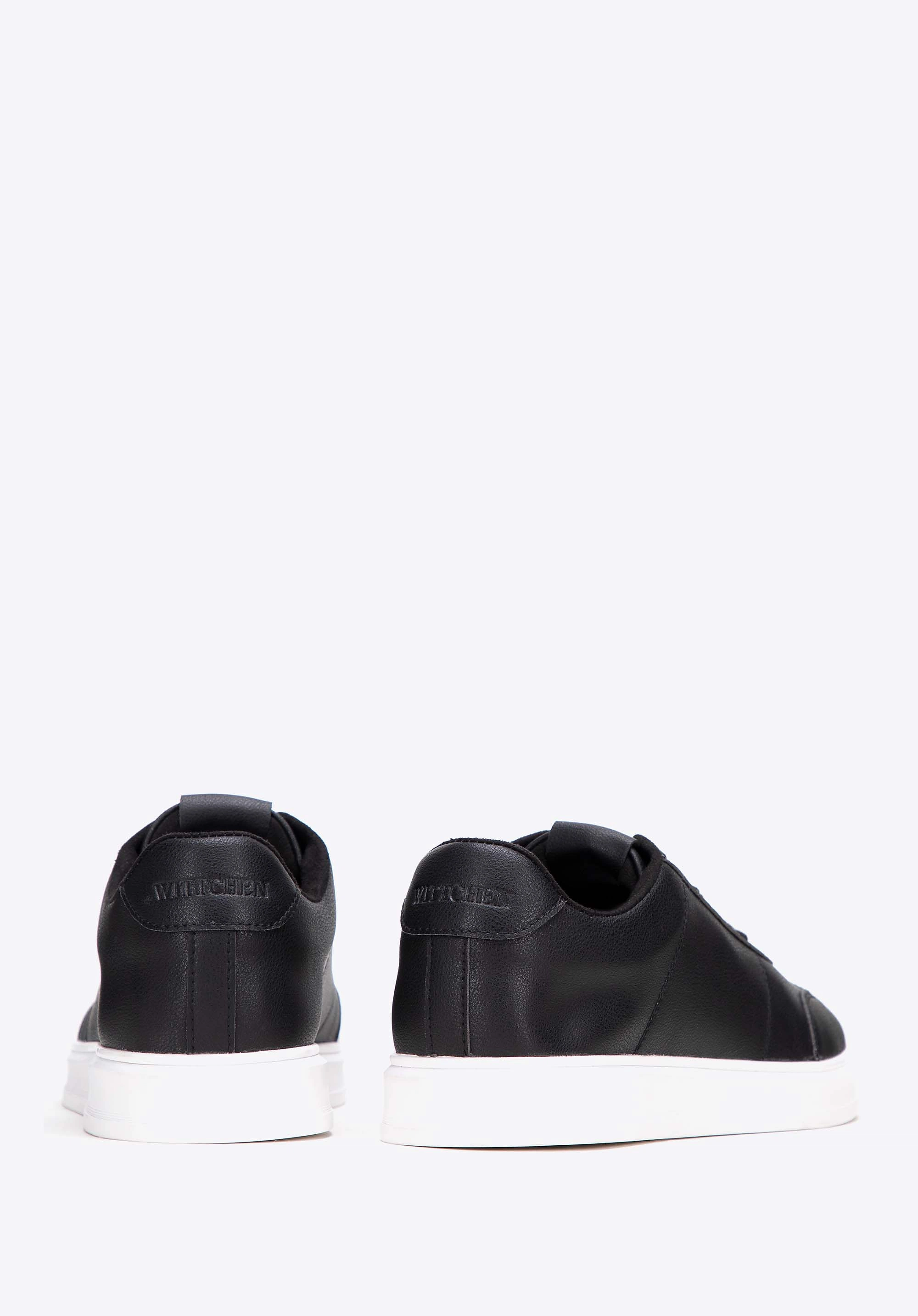 Męskie sneakersy z ekoskóry klasyczne czarne