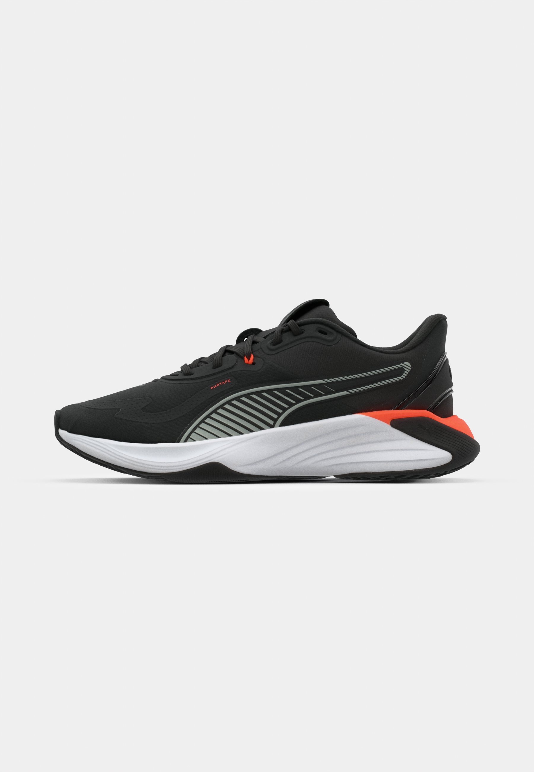 Puma PWR HYBRID - Chaussure d'entraînement - Puma noir, Puma blanc, rouge fluo, gris Echo