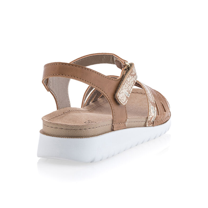 Braune Damensandalen / Zehenfreie Schuhe