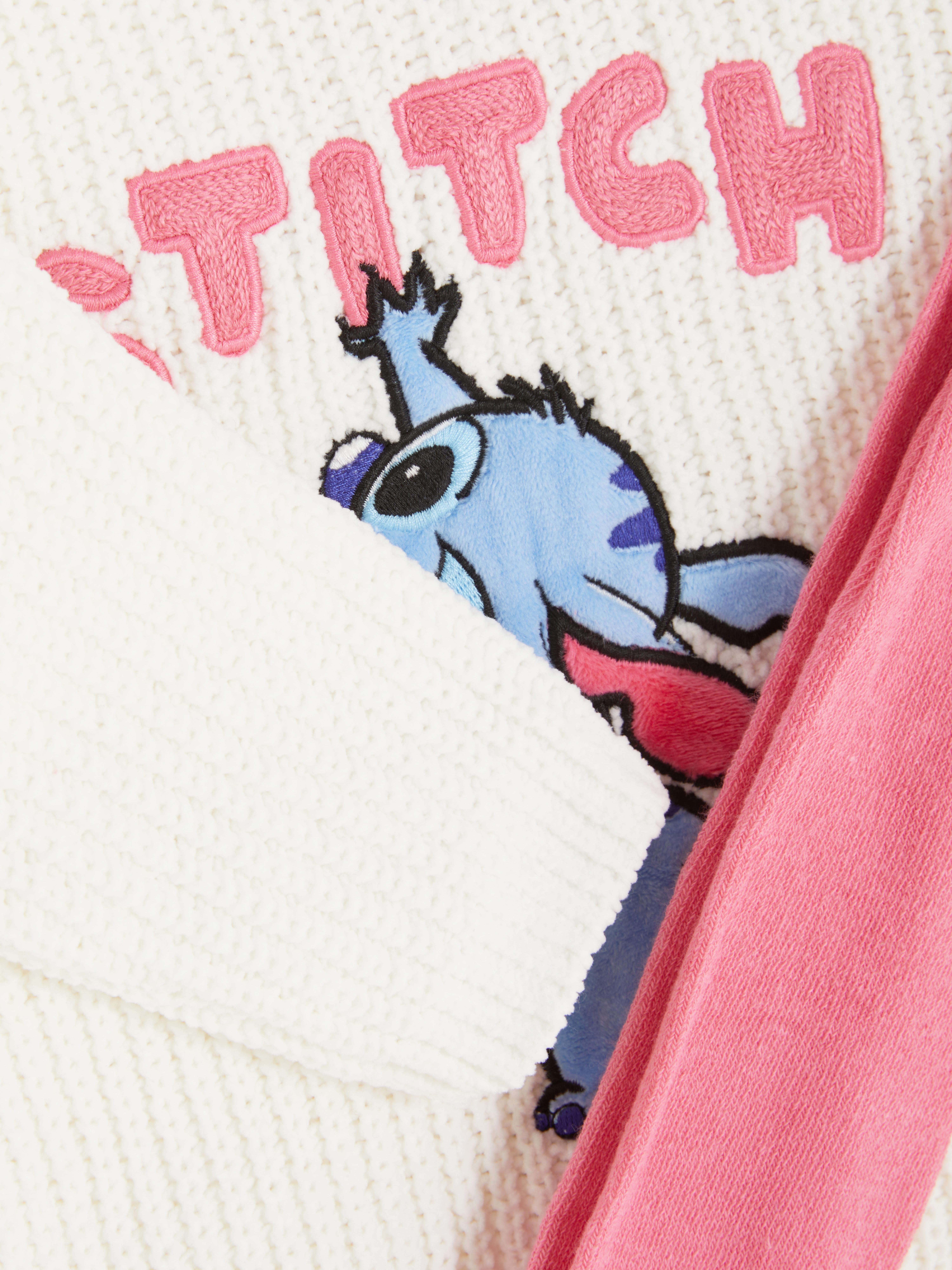 Ținută Disney Stitch cu șorț tricotat și colanți asortați