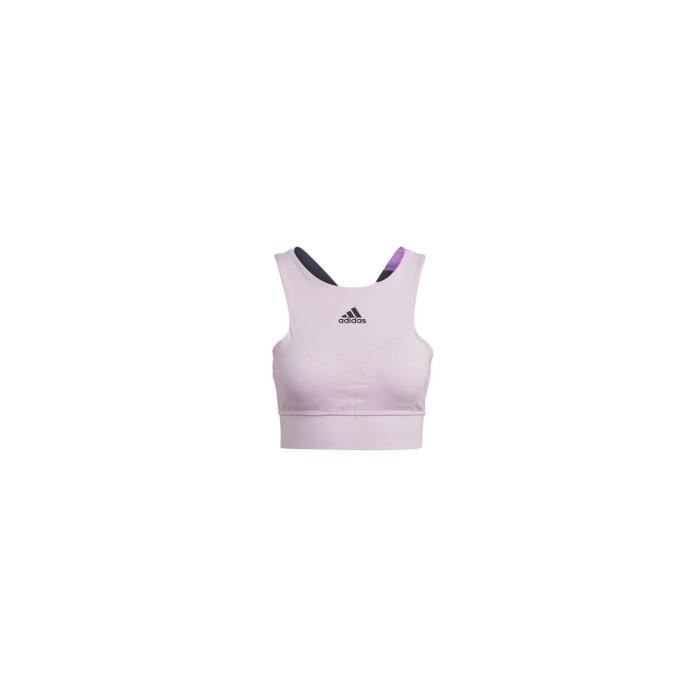 Sujetador deportivo ADIDAS US SER CROP TOP para mujer, rosa, SS 2022 - Cintura elástica y cintura
