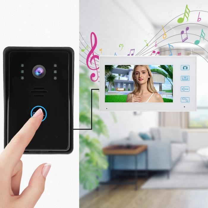 7-inch Wireless Intercom Doorbell with Infrared Night Vision