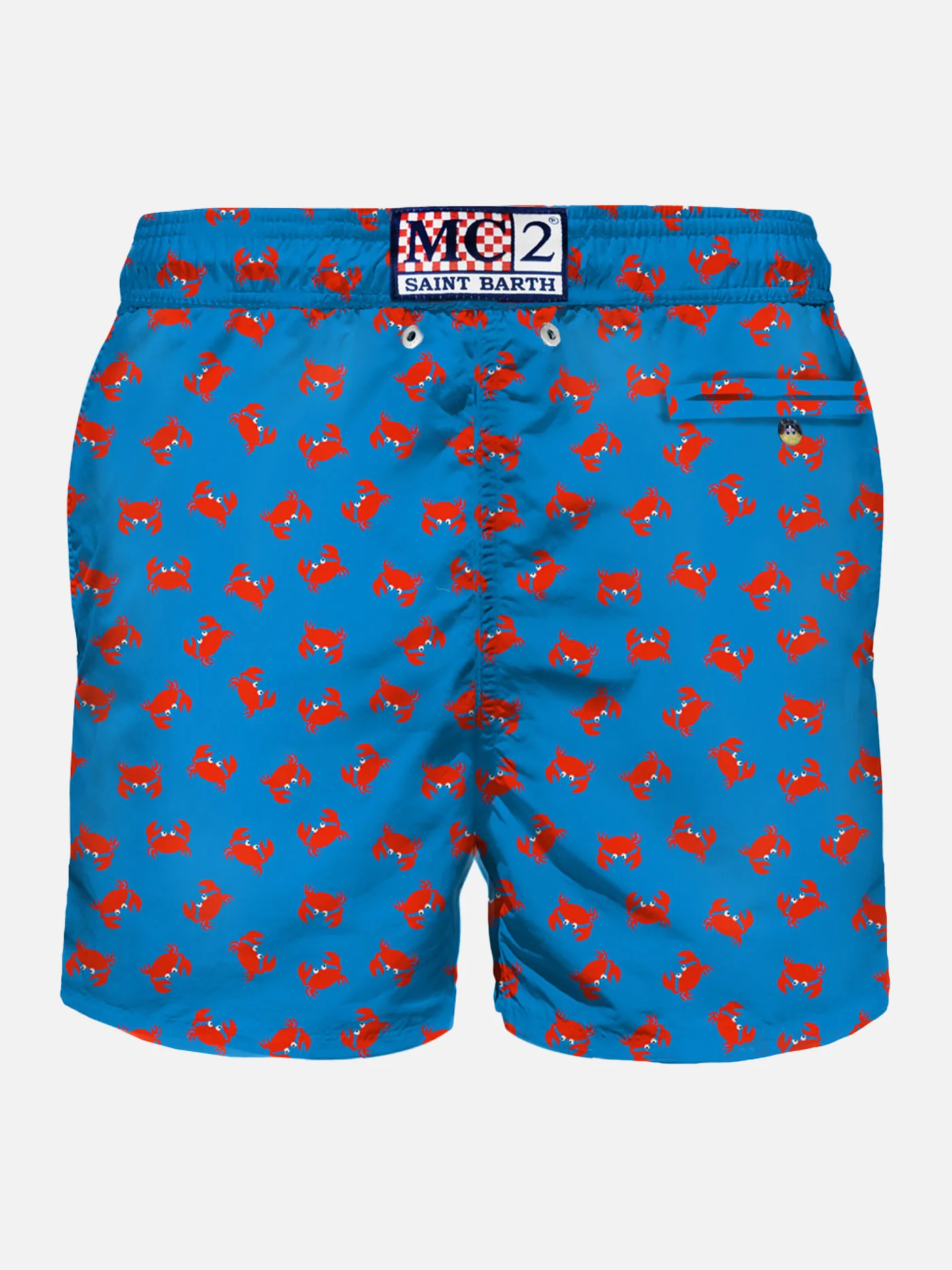 Herrenbadehose aus leichtem Stoff mit Krabbenmuster