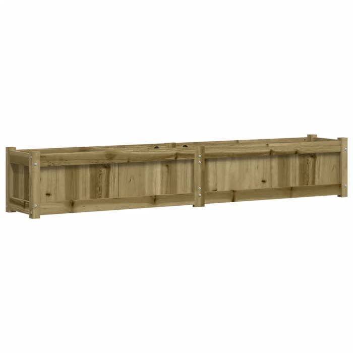 vidaXL Macetero, jardinera elevada, caja de flores, maceta, caja de flores para jardín, patio, terraza, balcón, madera marrón 837502