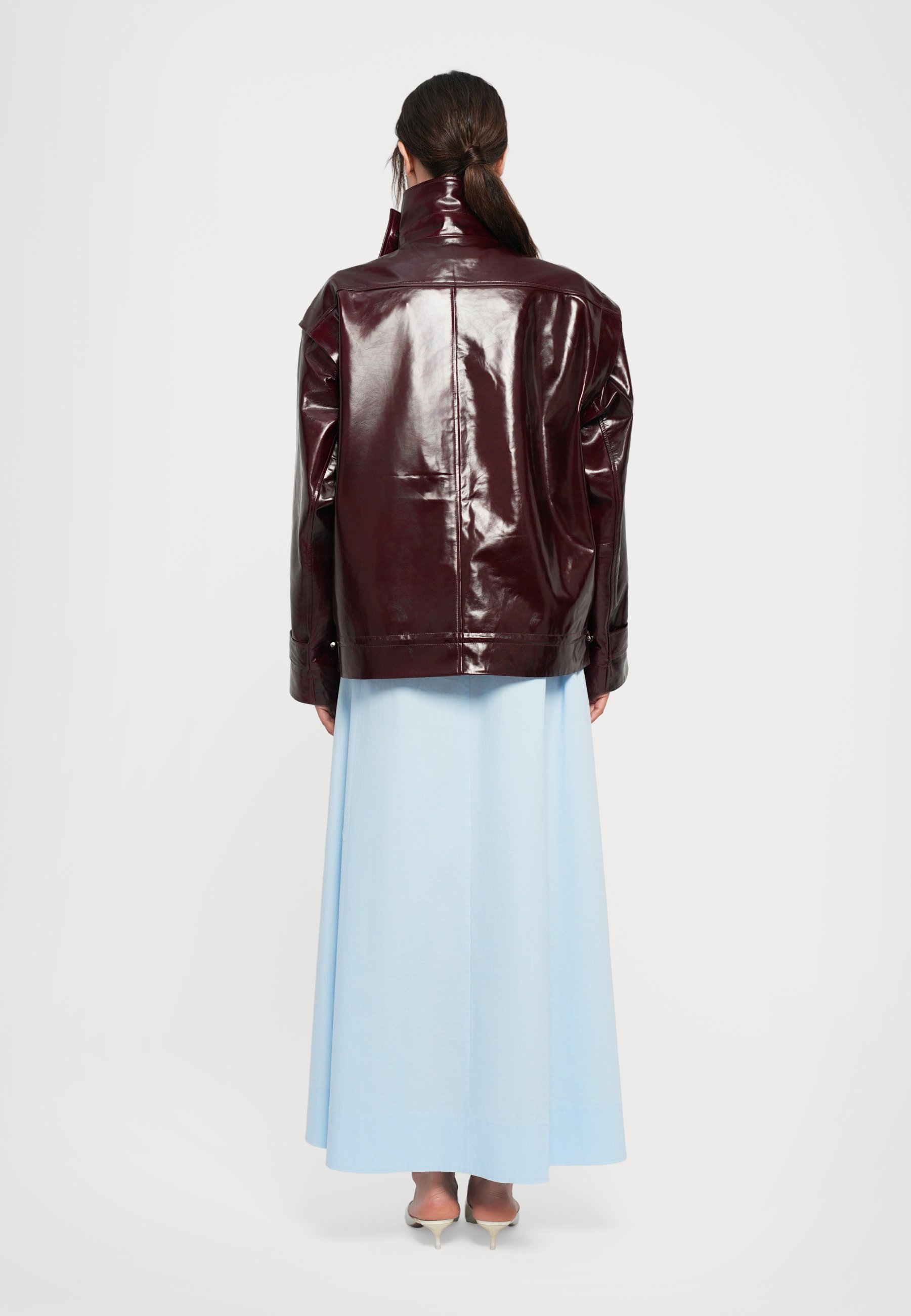REMAIN OVERSIZE JACKET - Leren jas - zinfandel