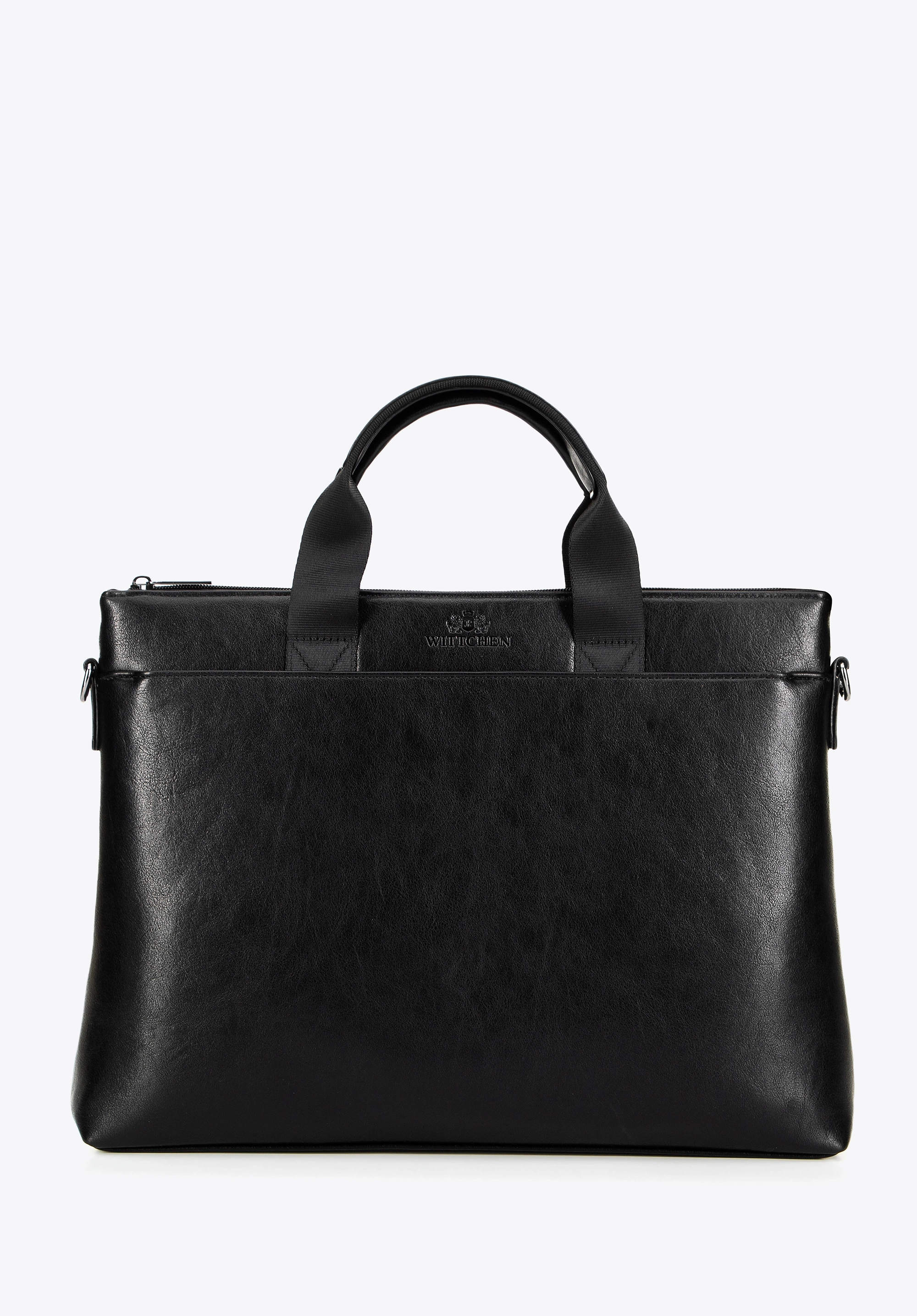 Torba na laptopa 15,6'' z ekoskóry czarna