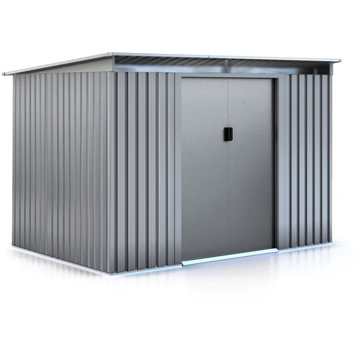 Abri de jardin métal toit plat 