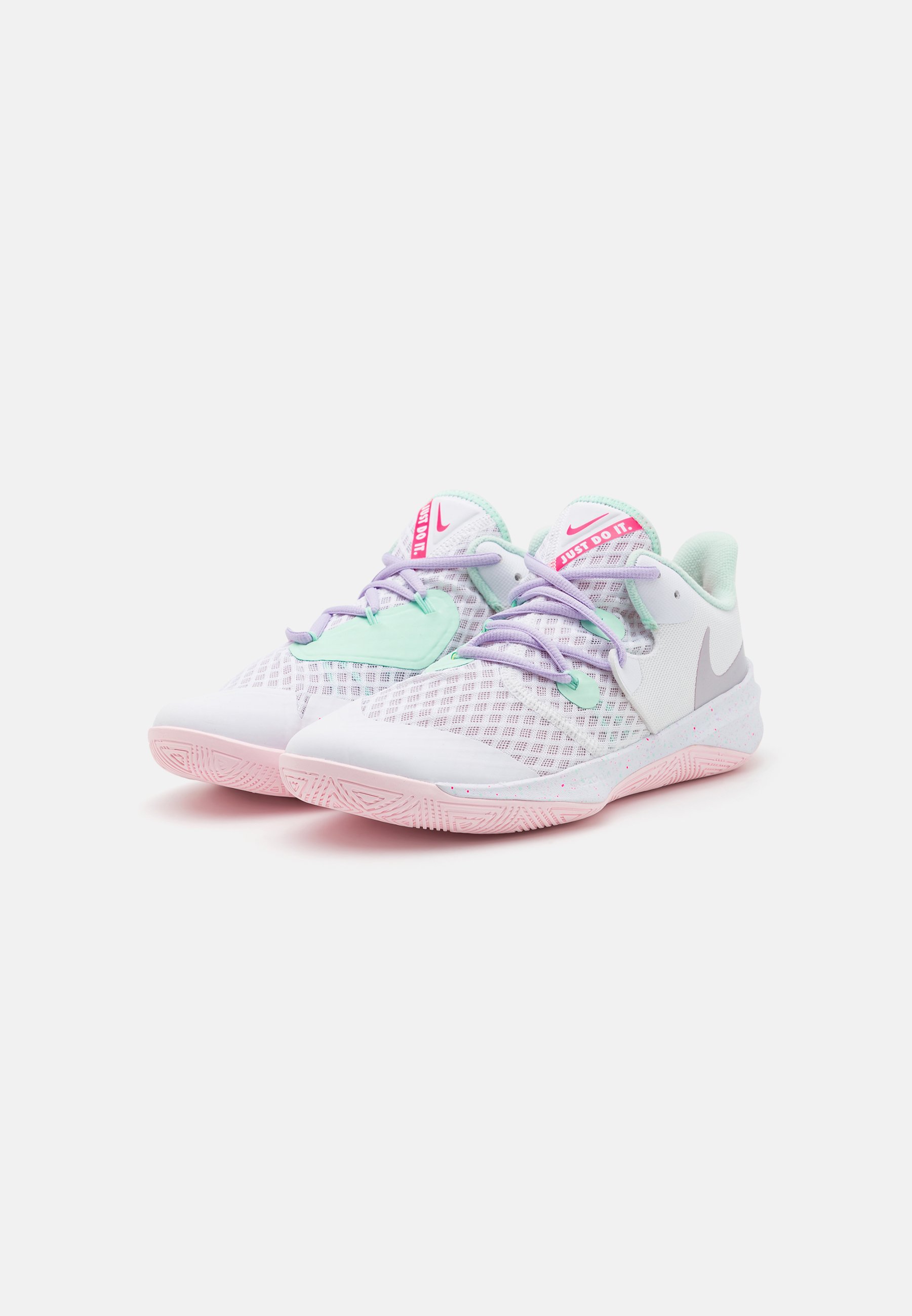 Chaussures de handball Nike Performance ZOOM HYPERSPEED COURT SE UNISEXE - blanc/menthe/gris/violet brume/rose