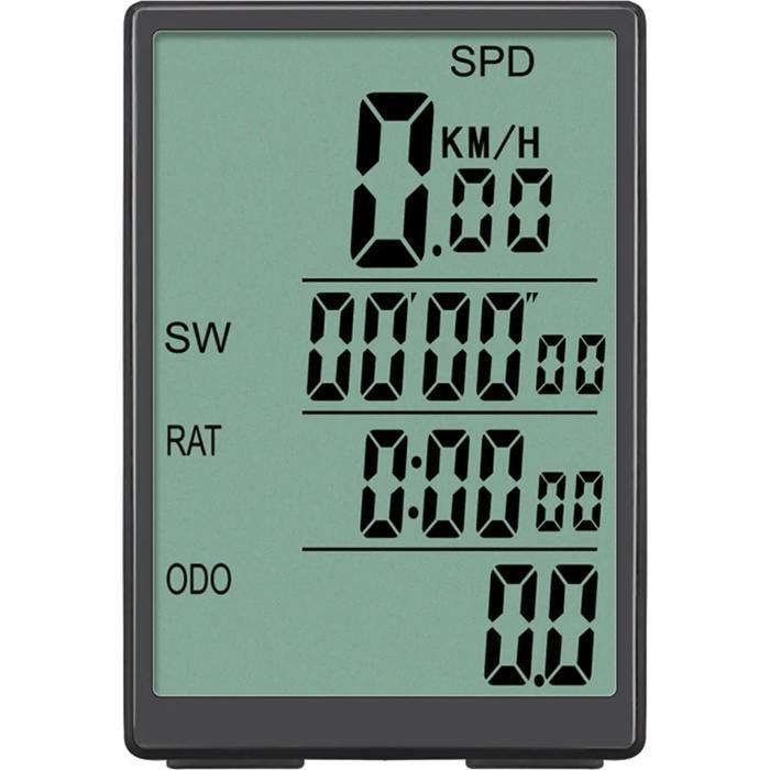 Compteur vitesse vélo sans fil 31fonctions grand écran 3pouces étanche kilométrique YYV